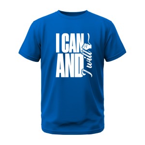 I Can And I Will Greys&Blues Pima Round neck T-Shirt-Royal Blue